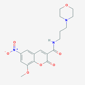 8-methoxy-N-(3-morpholin-4-ylpropyl)-6-nitro-2-oxochromene-3-carboxamide