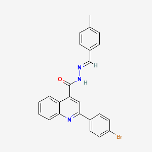 (E)-2-(4-bromophenyl)-N'-(4-methylbenzylidene)quinoline-4-carbohydrazide