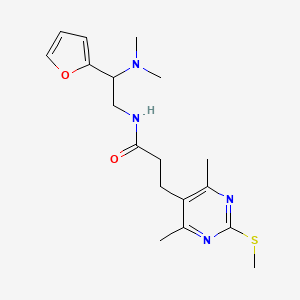 3-[4,6-dimethyl-2-(methylsulfanyl)pyrimidin-5-yl]-N-[2-(dimethylamino)-2-(furan-2-yl)ethyl]propanamide