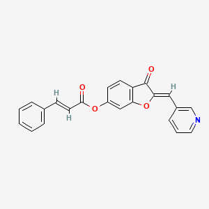 (Z)-3-oxo-2-(pyridin-3-ylmethylene)-2,3-dihydrobenzofuran-6-yl cinnamate