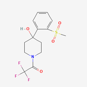 2,2,2-Trifluoro-1-[4-hydroxy-4-(2-methanesulfonylphenyl)piperidin-1-yl]ethan-1-one