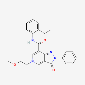 molecular formula C24H24N4O3 B2403803 N-(2-ethylphenyl)-5-(2-methoxyethyl)-3-oxo-2-phenyl-2H,3H,5H-pyrazolo[4,3-c]pyridine-7-carboxamide CAS No. 923151-20-6