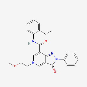 molecular formula C24H24N4O3 B2403803 N-(2-ethylphenyl)-5-(2-methoxyethyl)-3-oxo-2-phenyl-3,5-dihydro-2H-pyrazolo[4,3-c]pyridine-7-carboxamide CAS No. 923151-20-6