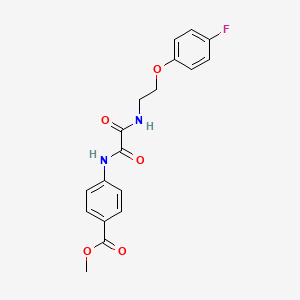 molecular formula C18H17FN2O5 B2403804 Methyl 4-(2-((2-(4-fluorophenoxy)ethyl)amino)-2-oxoacetamido)benzoate CAS No. 1207007-30-4