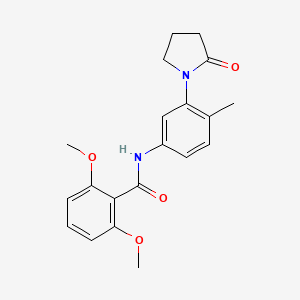 2,6-dimethoxy-N-(4-methyl-3-(2-oxopyrrolidin-1-yl)phenyl)benzamide