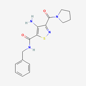 4-amino-N-benzyl-3-(pyrrolidine-1-carbonyl)isothiazole-5-carboxamide