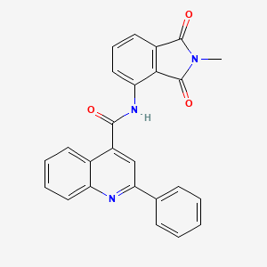 molecular formula C25H17N3O3 B2403822 N-(2-methyl-1,3-dioxoisoindol-4-yl)-2-phenylquinoline-4-carboxamide CAS No. 683232-32-8