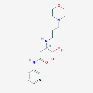 molecular formula C16H24N4O4 B2403825 2-((3-Morpholinopropyl)amino)-4-oxo-4-(pyridin-3-ylamino)butanoic acid CAS No. 1097190-16-3
