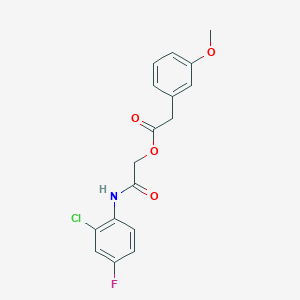 2-[(2-Chloro-4-fluorophenyl)amino]-2-oxoethyl (3-methoxyphenyl)acetate