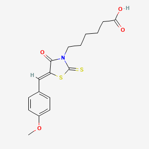 6-[5-(4-Methoxy-benzylidene)-4-oxo-2-thioxo-thiazolidin-3-yl]-hexanoic acid