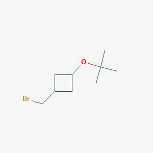 molecular formula C9H17BrO B2403845 (1S,3s)-1-(bromomethyl)-3-(tert-butoxy)cyclobutane CAS No. 2228651-53-2