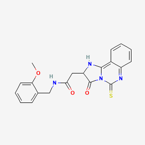 molecular formula C20H18N4O3S B2403875 N-(2-methoxybenzyl)-2-(3-oxo-5-thioxo-2,3,5,6-tetrahydroimidazo[1,2-c]quinazolin-2-yl)acetamide CAS No. 958562-08-8