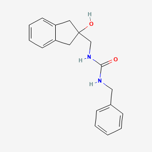 molecular formula C18H20N2O2 B2403888 1-benzyl-3-((2-hydroxy-2,3-dihydro-1H-inden-2-yl)methyl)urea CAS No. 2034595-96-3