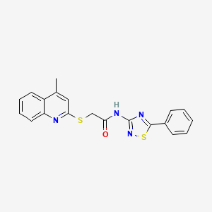 molecular formula C20H16N4OS2 B2403891 2-(4-methylquinolin-2-yl)sulfanyl-N-(5-phenyl-1,2,4-thiadiazol-3-yl)acetamide CAS No. 671198-80-4