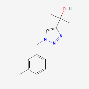 molecular formula C13H17N3O B2403897 2-{1-[(3-methylphenyl)methyl]-1H-1,2,3-triazol-4-yl}propan-2-ol CAS No. 1707878-83-8