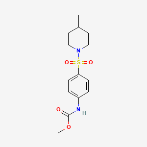 molecular formula C14H20N2O4S B2403913 methyl N-{4-[(4-methylpiperidin-1-yl)sulfonyl]phenyl}carbamate CAS No. 325701-98-2