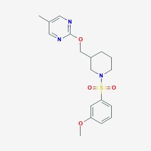 B2403927 2-[[1-(3-Methoxyphenyl)sulfonylpiperidin-3-yl]methoxy]-5-methylpyrimidine CAS No. 2379972-19-5