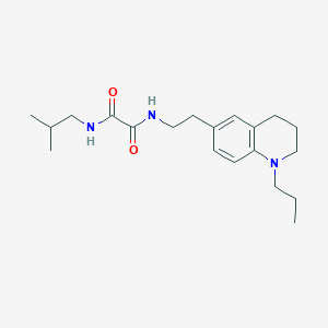 molecular formula C20H31N3O2 B2403973 N1-isobutyl-N2-(2-(1-propyl-1,2,3,4-tetrahydroquinolin-6-yl)ethyl)oxalamide CAS No. 955793-65-4