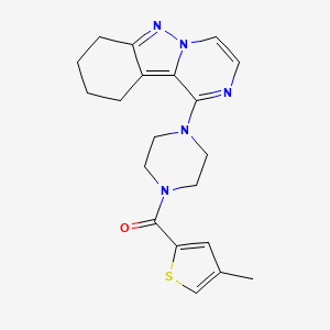 molecular formula C20H23N5OS B2403974 (4-Methylthiophen-2-yl)(4-(7,8,9,10-tetrahydropyrazino[1,2-b]indazol-1-yl)piperazin-1-yl)methanone CAS No. 2034347-68-5