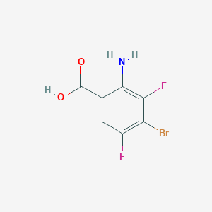 molecular formula C7H4BrF2NO2 B2403988 2-Amino-4-bromo-3,5-difluorobenzoic acid CAS No. 1698027-86-9