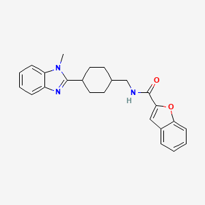N-((4-(1-methyl-1H-benzo[d]imidazol-2-yl)cyclohexyl)methyl)benzofuran-2-carboxamide