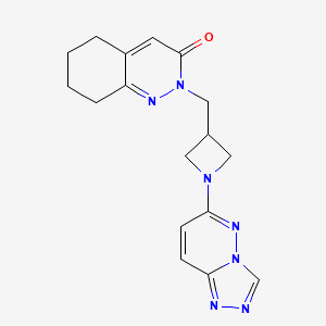 2-[(1-{[1,2,4]Triazolo[4,3-b]pyridazin-6-yl}azetidin-3-yl)methyl]-2,3,5,6,7,8-hexahydrocinnolin-3-one