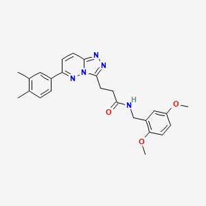 molecular formula C25H27N5O3 B2404002 N-[(2,5-dimethoxyphenyl)methyl]-3-[6-(3,4-dimethylphenyl)-[1,2,4]triazolo[4,3-b]pyridazin-3-yl]propanamide CAS No. 1189992-45-7