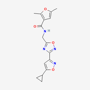 N-((3-(5-cyclopropylisoxazol-3-yl)-1,2,4-oxadiazol-5-yl)methyl)-2,5-dimethylfuran-3-carboxamide