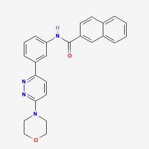 molecular formula C25H22N4O2 B2404023 N-(3-(6-morpholinopyridazin-3-yl)phenyl)-2-naphthamide CAS No. 899953-43-6
