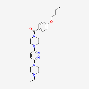 molecular formula C25H36N6O2 B2404026 (4-Butoxyphenyl)(4-(6-(4-ethylpiperazin-1-yl)pyridazin-3-yl)piperazin-1-yl)methanone CAS No. 898417-96-4