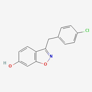 molecular formula C14H10ClNO2 B2404027 3-(4-Chlorobenzyl)benzo[d]isoxazol-6-ol CAS No. 1007635-35-9