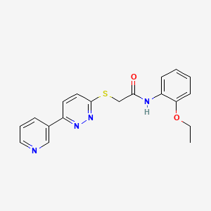 molecular formula C19H18N4O2S B2404029 N-(2-ethoxyphenyl)-2-{[6-(pyridin-3-yl)pyridazin-3-yl]sulfanyl}acetamide CAS No. 872701-95-6