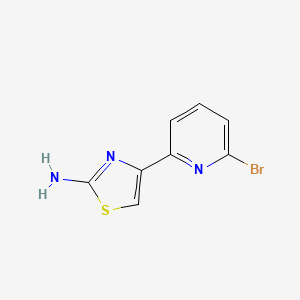 molecular formula C8H6BrN3S B2404037 4-(6-Bromopyridin-2-yl)thiazol-2-amine CAS No. 937602-13-6