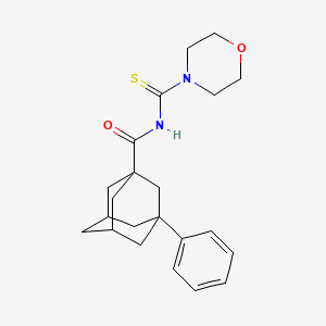 molecular formula C22H28N2O2S B2404050 N-(morpholine-4-carbothioyl)-3-phenyladamantane-1-carboxamide CAS No. 825657-48-5