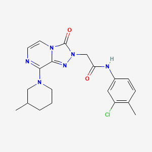 B2404070 N-(3-chloro-4-methylphenyl)-2-[8-(3-methylpiperidin-1-yl)-3-oxo[1,2,4]triazolo[4,3-a]pyrazin-2(3H)-yl]acetamide CAS No. 1251569-08-0