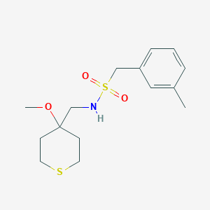 molecular formula C15H23NO3S2 B2404088 N-[(4-methoxythian-4-yl)methyl]-1-(3-methylphenyl)methanesulfonamide CAS No. 2034453-19-3