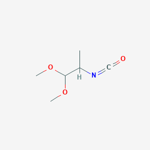 molecular formula C6H11NO3 B2404090 2-Isocyanato-1,1-dimethoxypropane CAS No. 886593-28-8