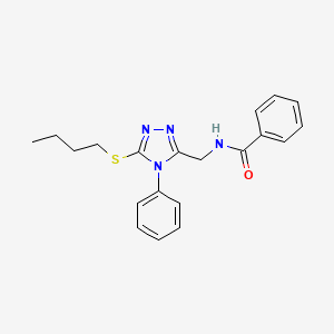 molecular formula C20H22N4OS B2404103 N-((5-(butylthio)-4-phenyl-4H-1,2,4-triazol-3-yl)methyl)benzamide CAS No. 391897-06-6