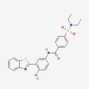 molecular formula C24H23N3O4S2 B2404132 N-[3-(1,3-benzothiazol-2-yl)-4-hydroxyphenyl]-4-(diethylsulfamoyl)benzamide CAS No. 476276-72-9