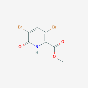 molecular formula C7H5Br2NO3 B2404201 Methyl 3,5-dibromo-6-hydroxypicolinate CAS No. 1845690-59-6