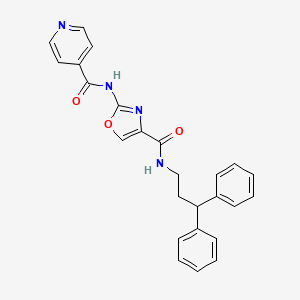 molecular formula C25H22N4O3 B2404276 N-(3,3-diphenylpropyl)-2-(isonicotinamido)oxazole-4-carboxamide CAS No. 1797845-61-4