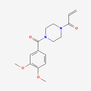 B2404281 1-[4-(3,4-Dimethoxybenzoyl)piperazin-1-yl]prop-2-en-1-one CAS No. 1899689-91-8