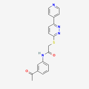 molecular formula C19H16N4O2S B2404282 N-(3-acetylphenyl)-2-{[6-(pyridin-4-yl)pyridazin-3-yl]sulfanyl}acetamide CAS No. 872987-68-3