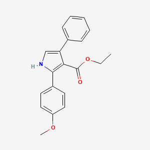 molecular formula C20H19NO3 B2404284 Ethyl 2-(4-methoxyphenyl)-4-phenyl-1H-pyrrole-3-carboxylate CAS No. 319905-70-9