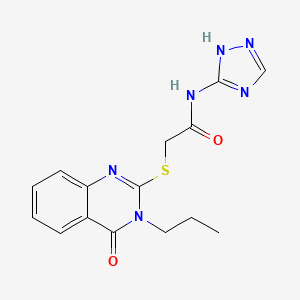 2-((4-oxo-3-propyl-3,4-dihydroquinazolin-2-yl)thio)-N-(4H-1,2,4-triazol-3-yl)acetamide