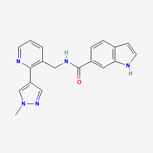 N-((2-(1-methyl-1H-pyrazol-4-yl)pyridin-3-yl)methyl)-1H-indole-6-carboxamide