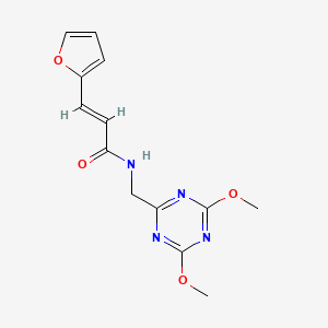 (E)-N-((4,6-dimethoxy-1,3,5-triazin-2-yl)methyl)-3-(furan-2-yl)acrylamide