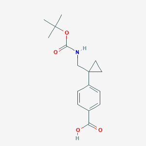 4-[1-[[(2-Methylpropan-2-yl)oxycarbonylamino]methyl]cyclopropyl]benzoic acid