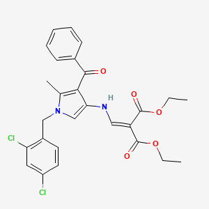 diethyl 2-({[4-benzoyl-1-(2,4-dichlorobenzyl)-5-methyl-1H-pyrrol-3-yl]amino}methylene)malonate