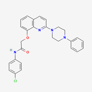 N-(4-chlorophenyl)-2-((2-(4-phenylpiperazin-1-yl)quinolin-8-yl)oxy)acetamide